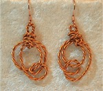 "Wild Woven Twist" Series - Contemporary Copper Earrings