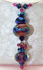 "Jewel Tone" Series - Faceted & Hand Crafted Glass Necklace