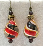 "Jewel Tone" Series - Glass Bead Earrings