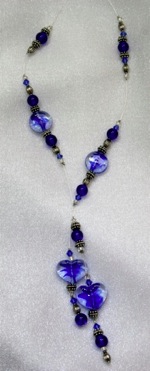 "Jewel Tone" Series - Floating Glass Beaded Necklace