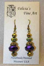 "Jewel Tone" Series - Faceted Bead Earrings
