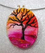 "Sunset Surprise" Series - Tree Necklace