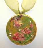 "Venetian Garden" Series - Roses & Butterfly Necklace