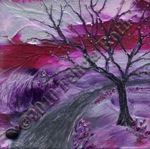 "Raspberry Sunset" - Mini Painting