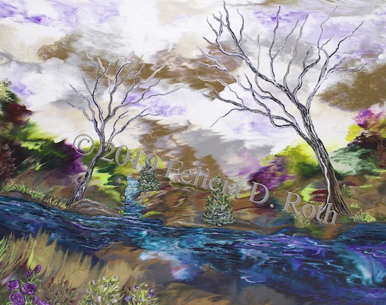 Twilight&#39;s Dream Painting by Felicia Roth wtmk