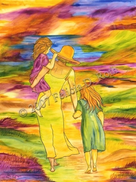 Love&#39;s Journey painting by Felicia D. Roth 2007. wtmk