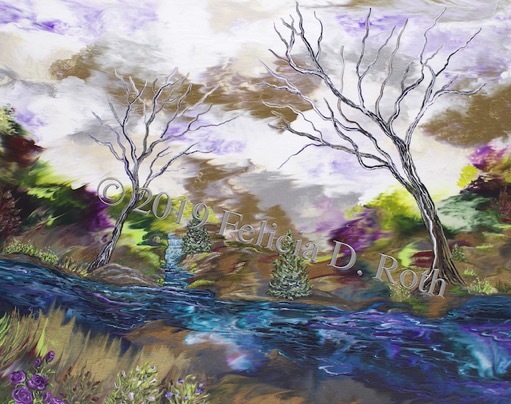 Twilight&#39;s Dream Painting by Felicia Roth wtmk