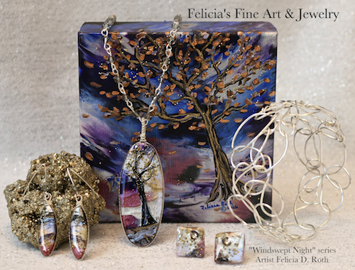 Windswept Night Art & Jewelry By Felicia D. Roth rdcd