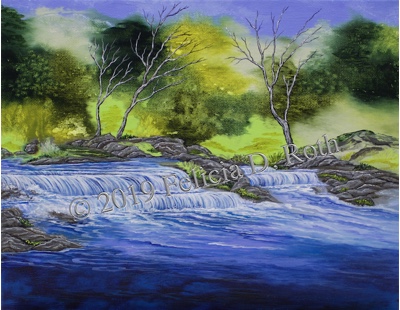 "Gentle Falls" Print by Felicia D. Roth