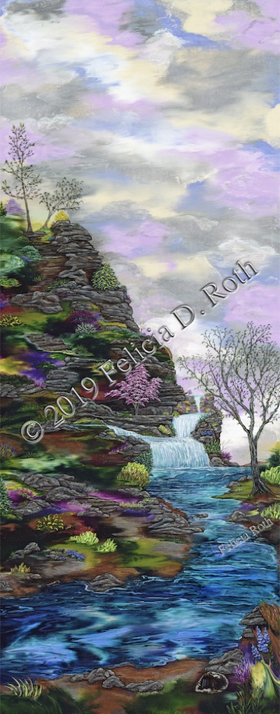 "Fantasy Falls" Print by Felicia D. Roth