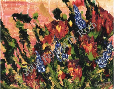 "Sunset Garden" Print by Felicia D. Roth