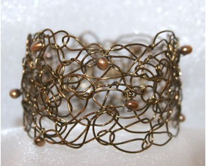 "Wild Woven" Series - Contemporary Bracelet with pearls
