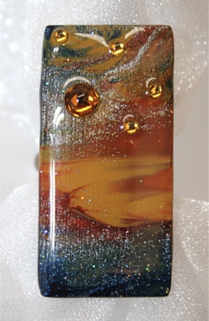 "Sunset Bay" Series -  Hand Painted Landscape Ring