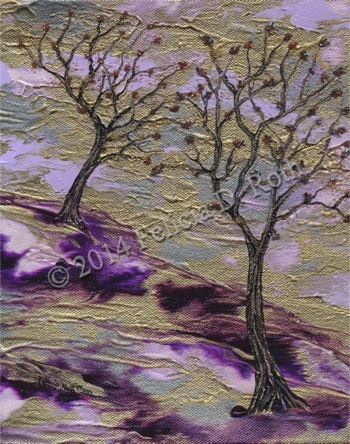 "Amethyst Mist II"- Painting by Felicia D. Roth