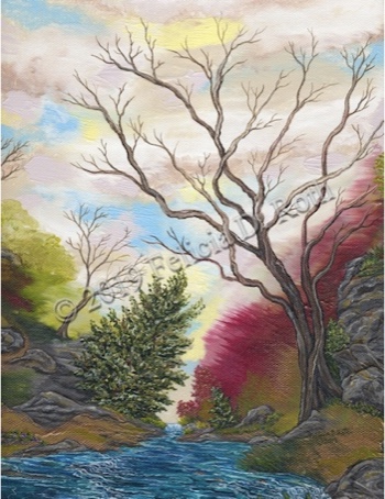 "Growing Together" Painting by Felicia D. Roth