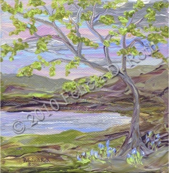 "Quiet Cove" - Mini Painting by Felicia D. Roth